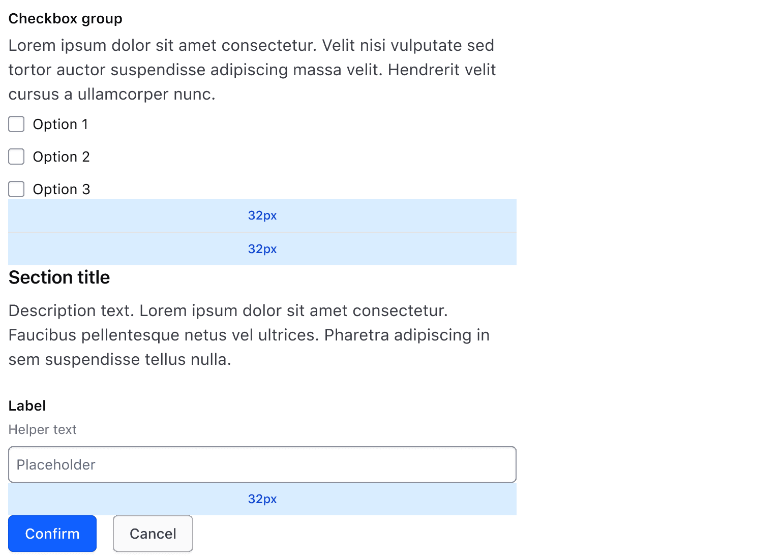 Separator used to add extra visual differentiation between two Sections